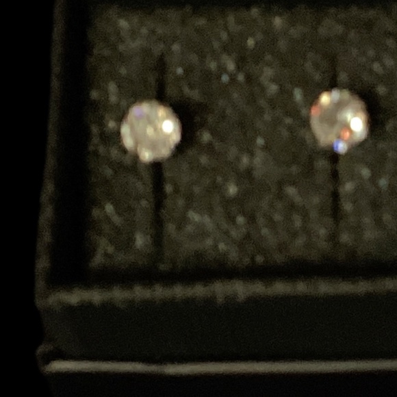 CZ and silver studs. NWOT - Picture 2 of 4